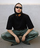 VEGAN LEATHER GREEN PANTS