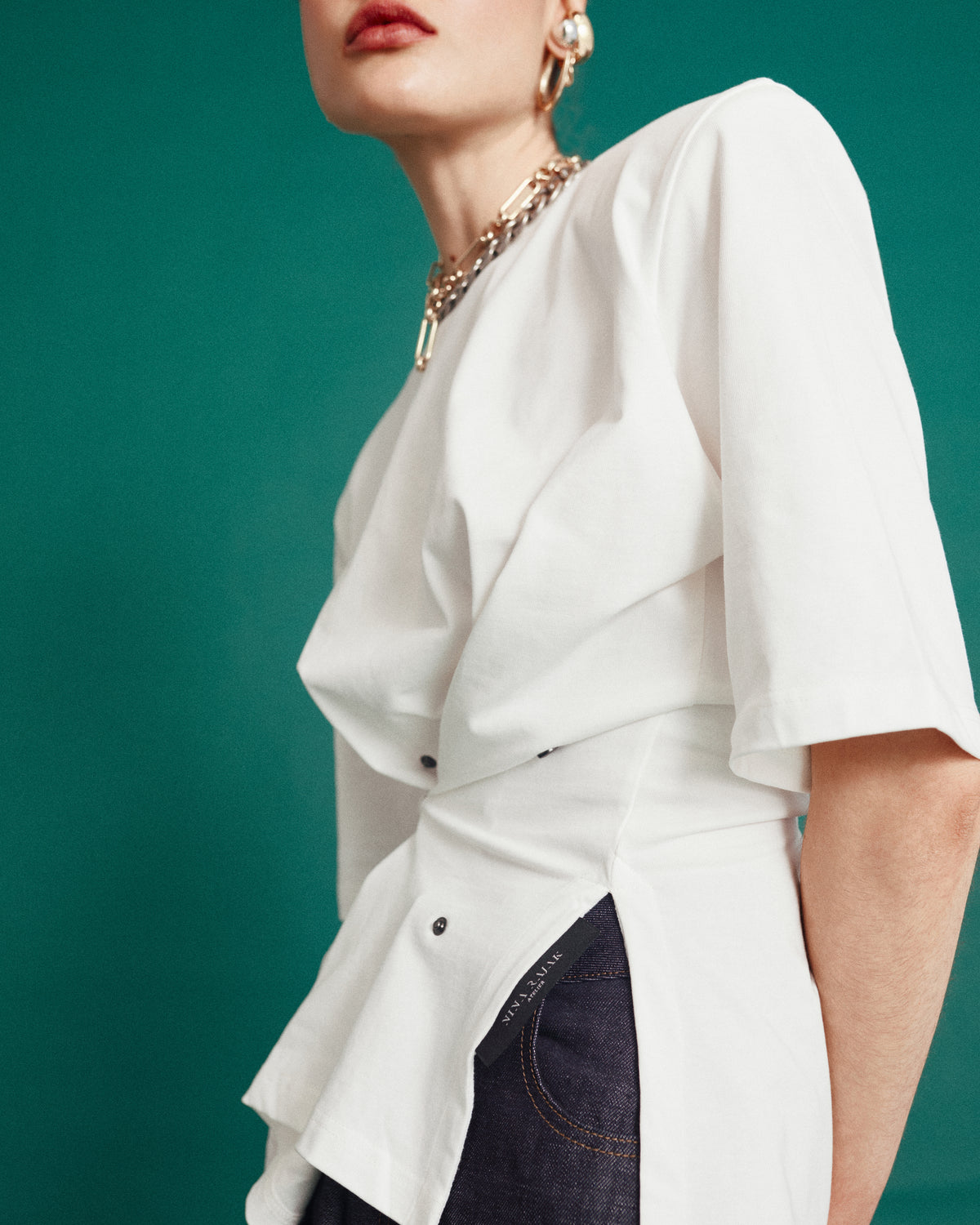 BUTTON-UP T-SHIRT