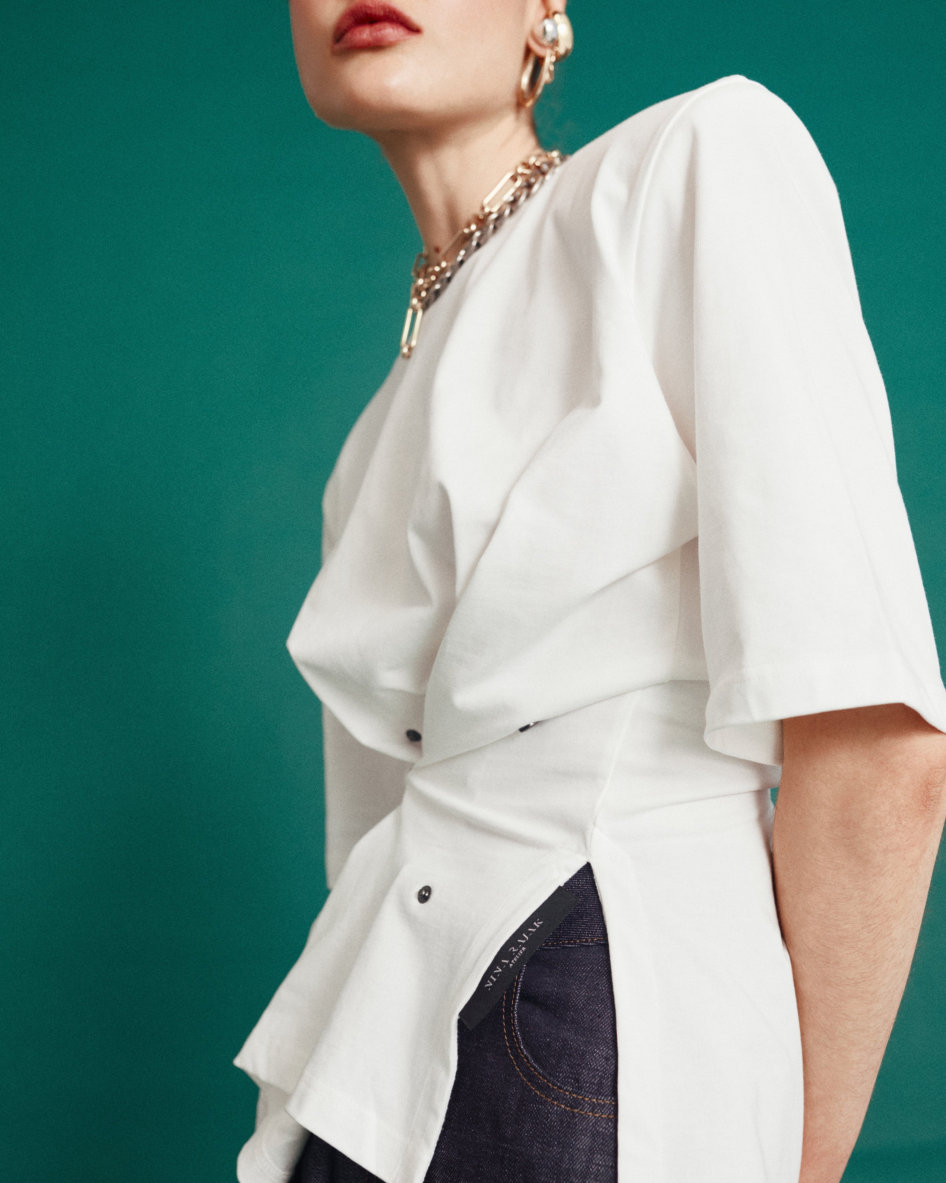 BUTTON-UP T-SHIRT