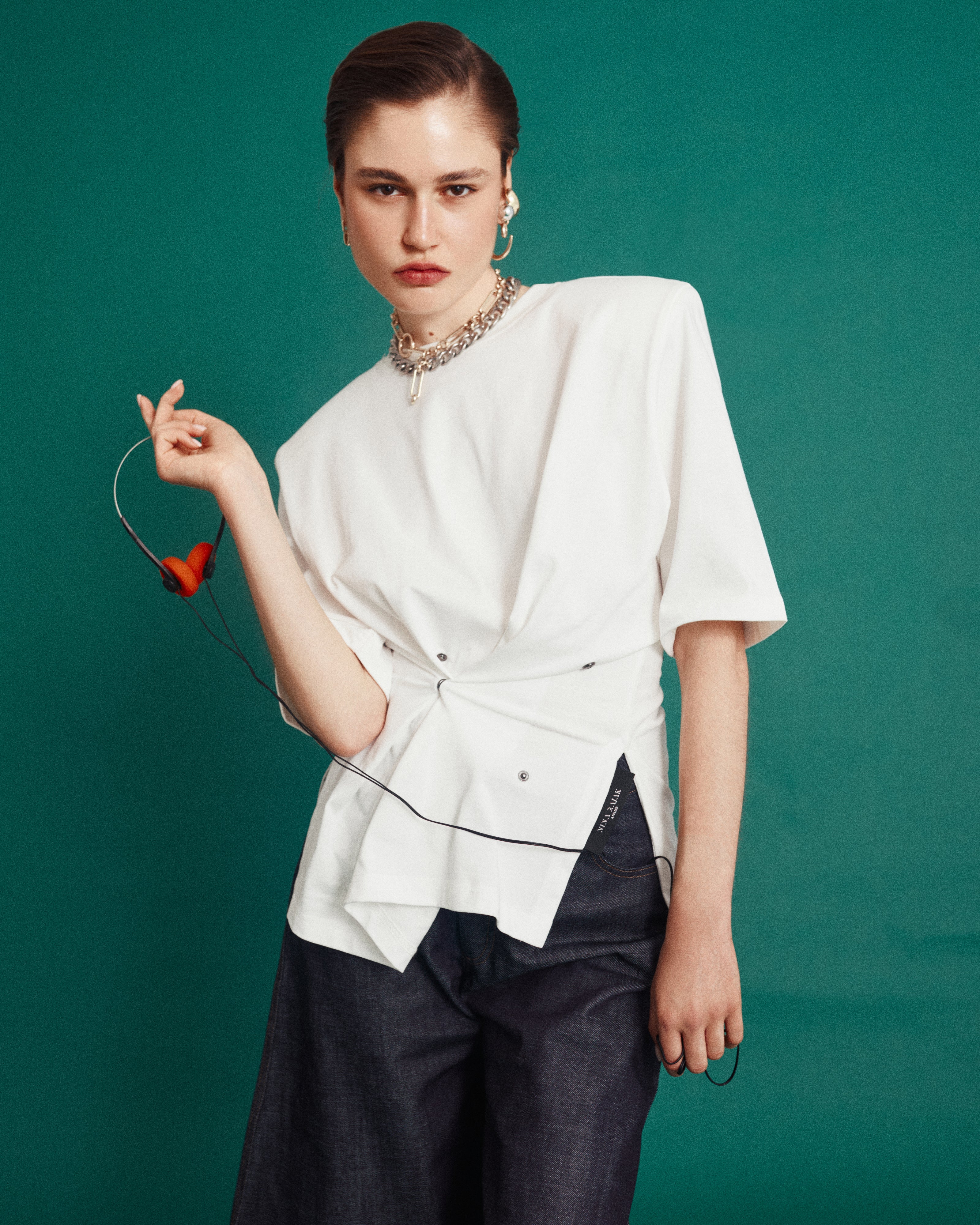 BUTTON-UP T-SHIRT