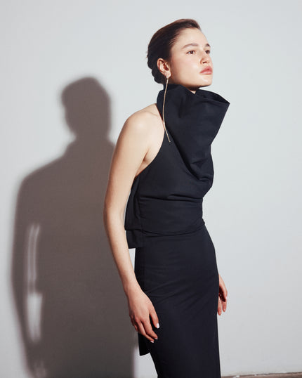 HIGH NECK LONG DRESS