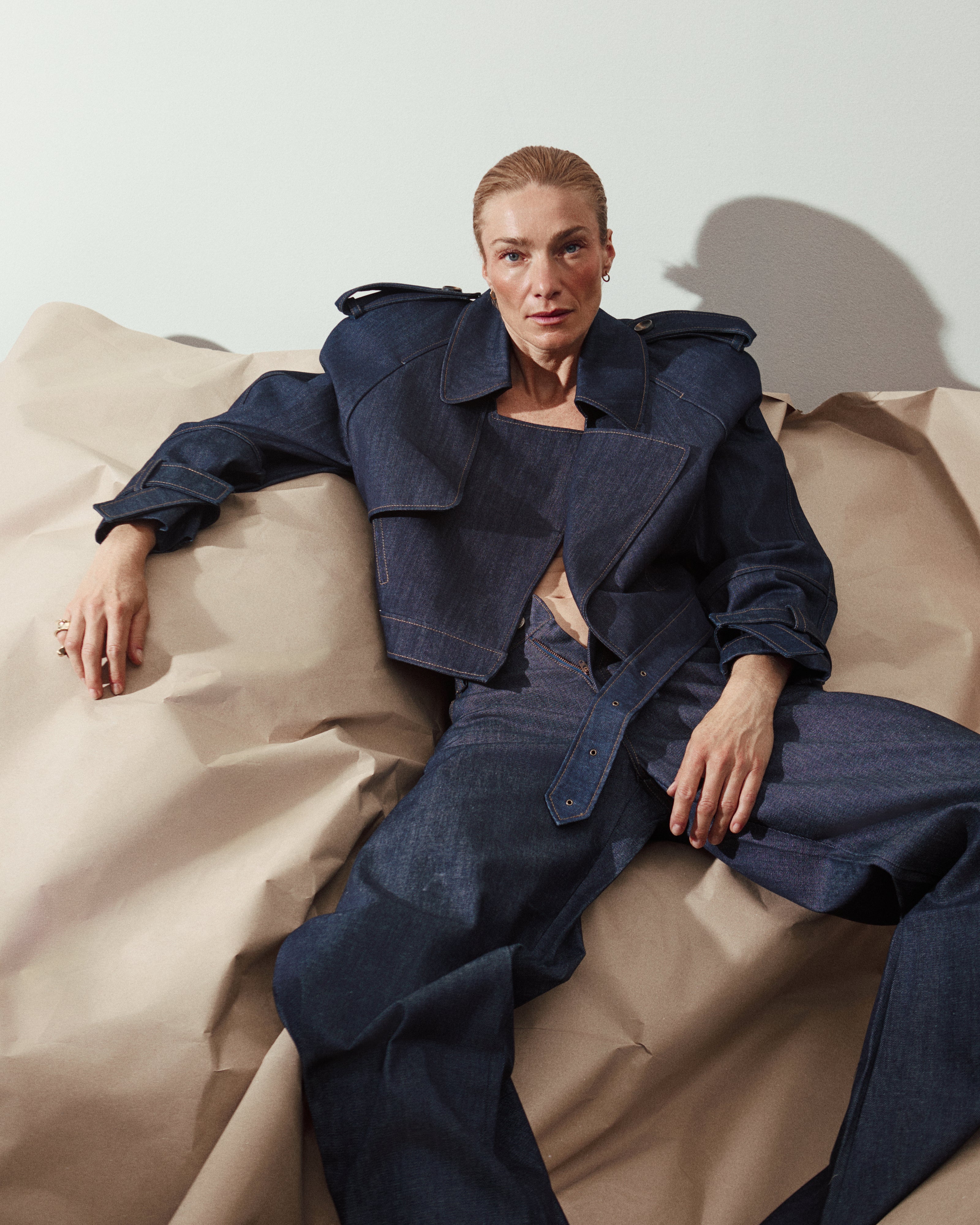 EDGE TRENCH RAW DENIM