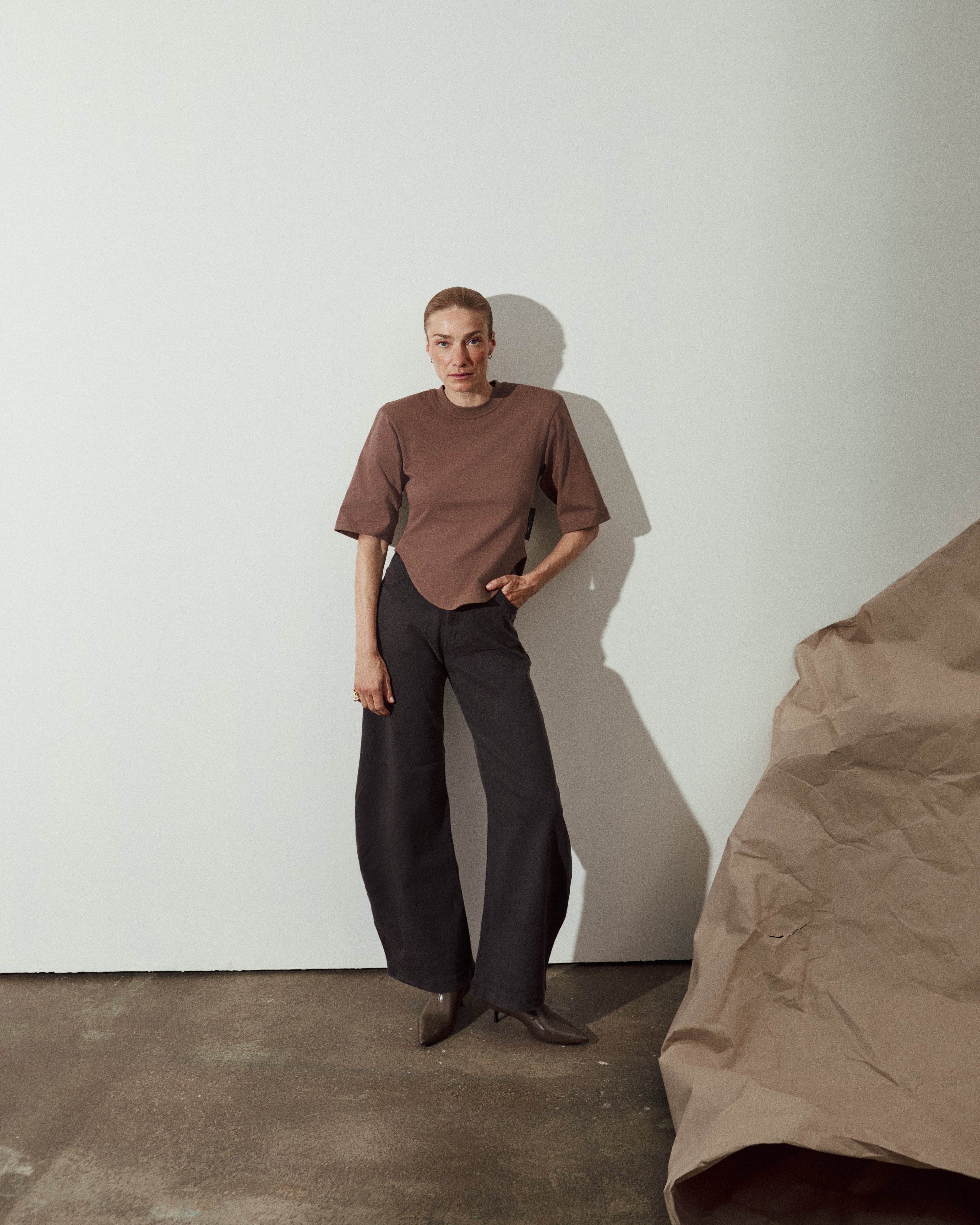 STRUCTURED SLIM Cotton T-Shirt