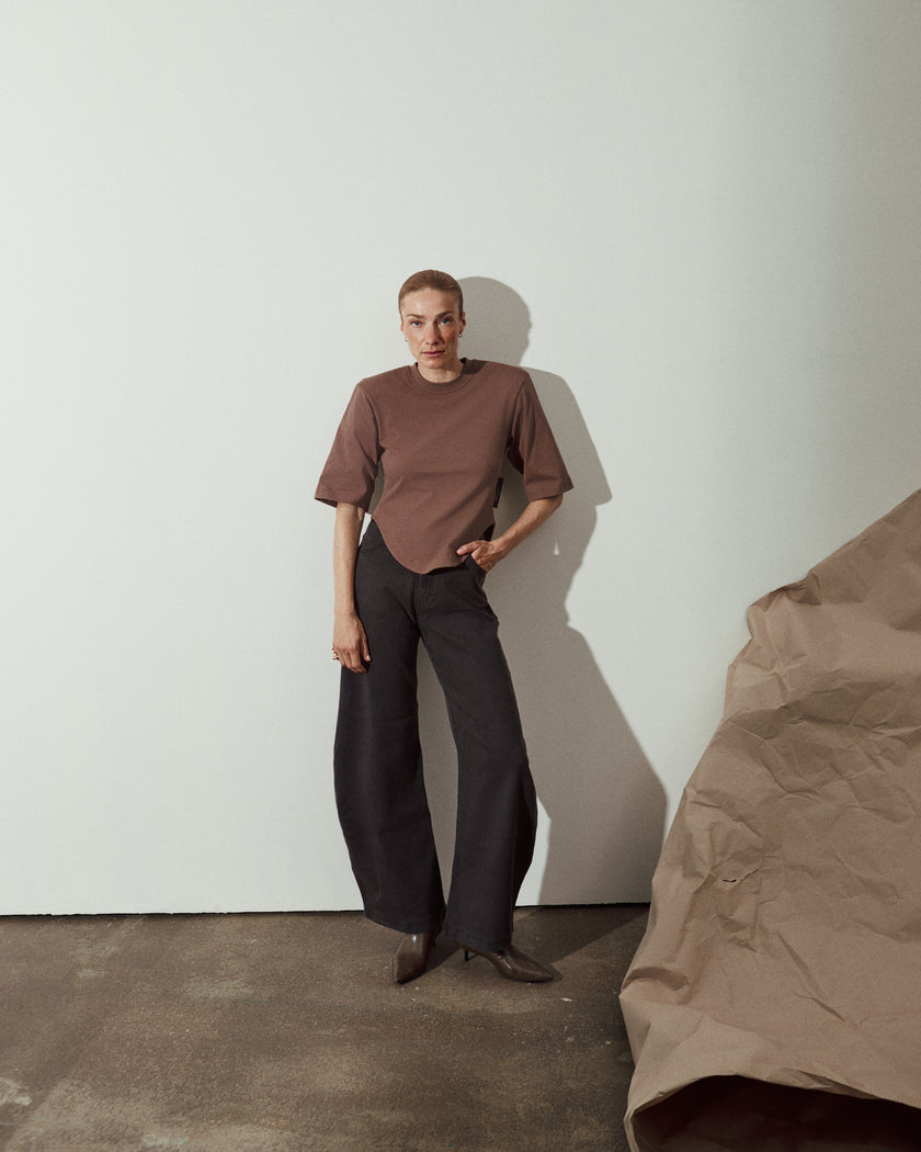 STRUCTURED SLIM Cotton T-Shirt