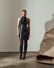 LEATHER KNOT MINI DRESS
