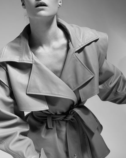 Grey leather jacket
