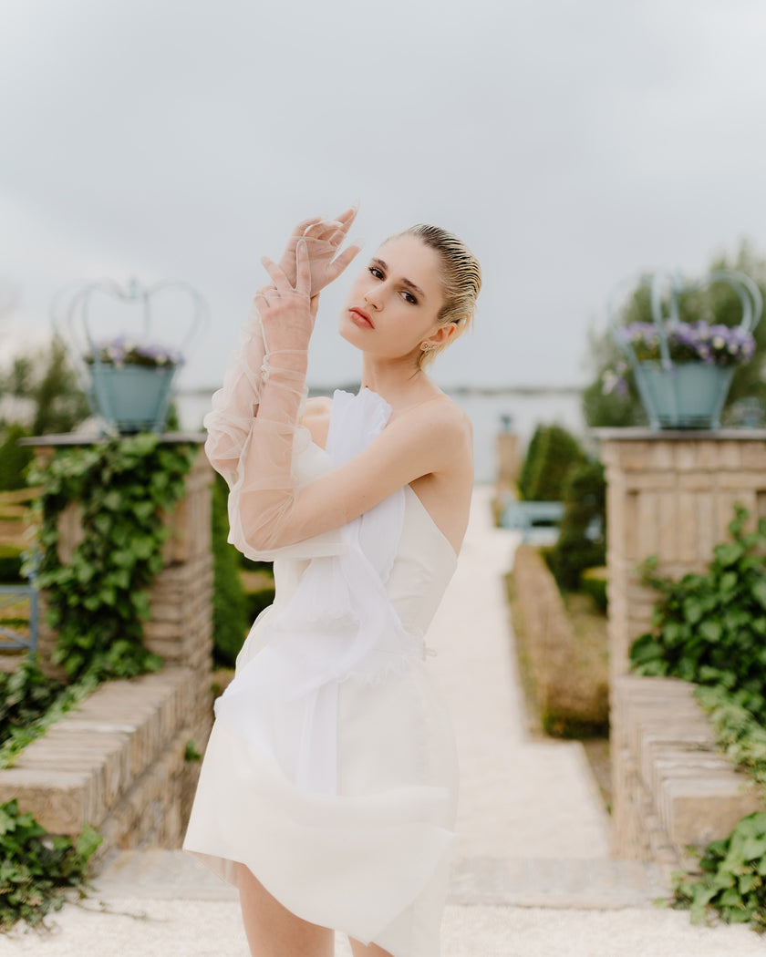 Statement short dress with detail