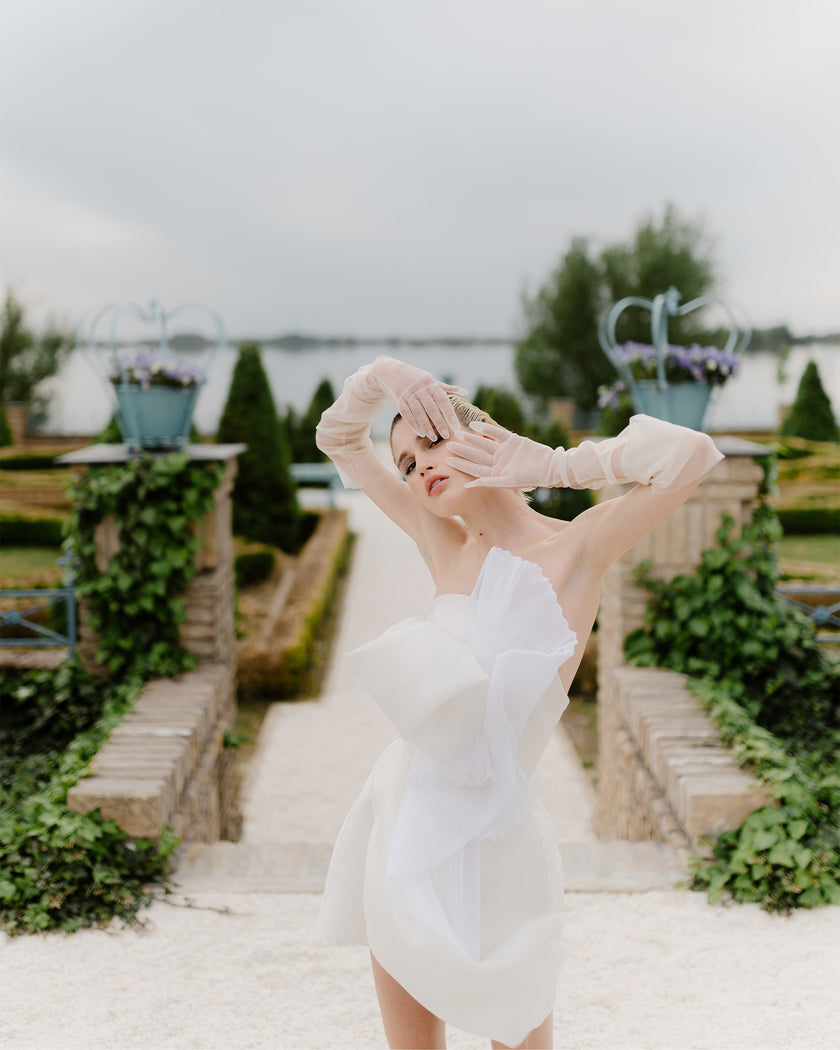 Statement short dress with detail