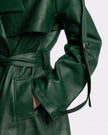 REAL LEATHER TRENCH COAT DETAIL