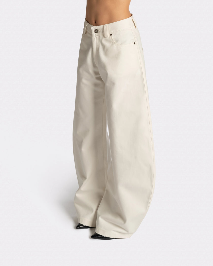 ROUND LEG / WIDE WHITE